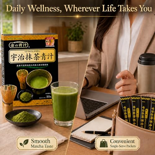 Té verde matcha en polvo 30 sobres individuales miniatura 6