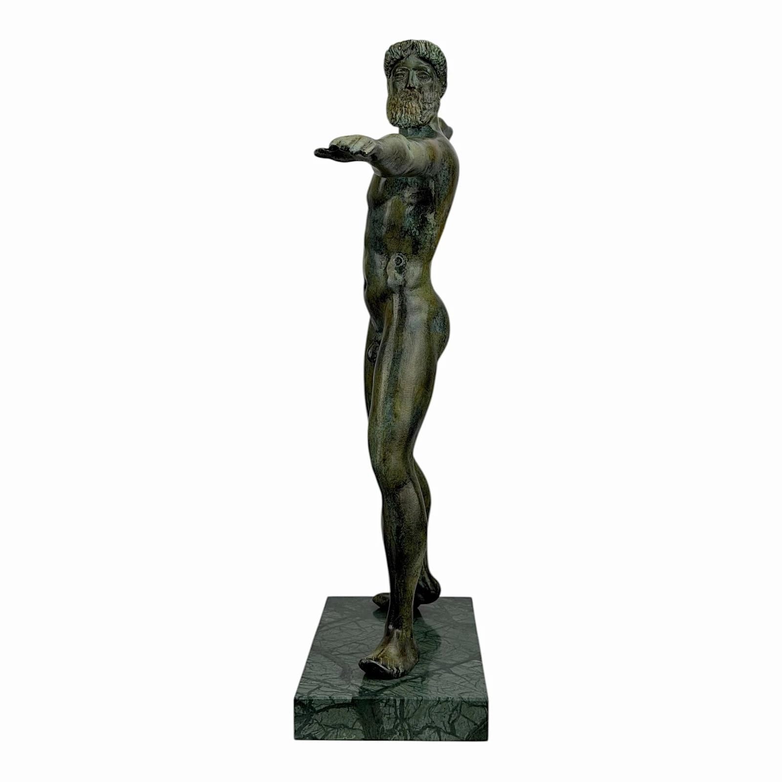 Poseidone o Zeus di Artemisione Dio greco romano reale bronzo arte statua metallo