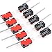 Swpeet 10Pcs V-153-1C25 Micro Limit Switch Long Hinge Roller Momentary Cherry Push Button SPDT Snap Action Perfect for Arduino, Appliance and Electronic Equipment