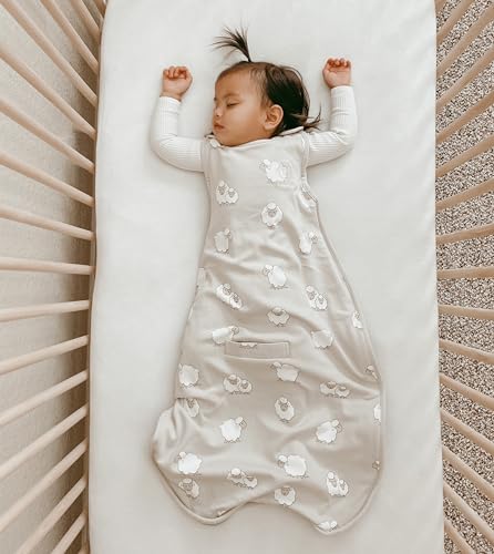 Image of Woolino 4 Season Toddler Sleeping Sack, Merino Wool and Organic Cotton Baby Sleep Bag Sack, 2-4 Years, Sheep