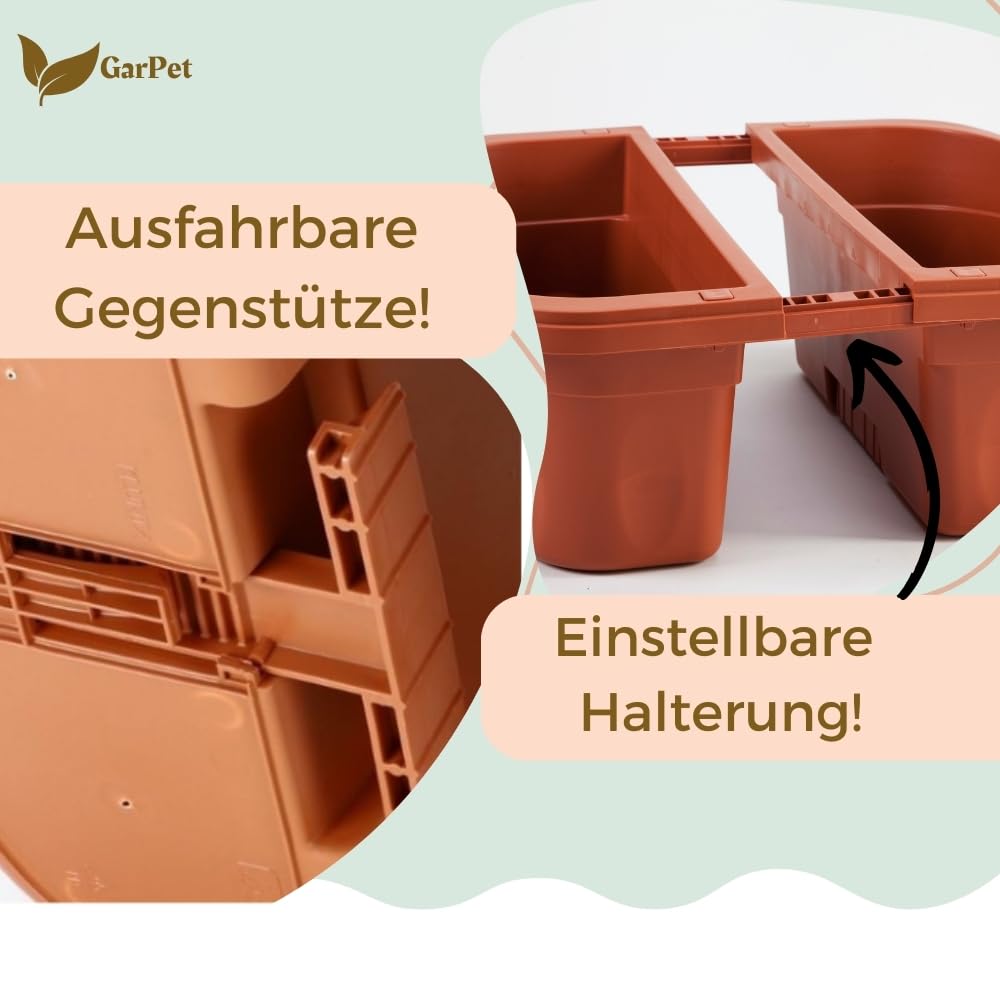 blumenkasten material XXL Sichtschutz Pflanzkasten 'Millennium Fence' in Creme Weiß (3 Stück –  Kreher Technik