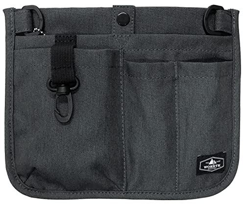 ナースポーチ ウエストポーチ ショルダーバッグ レディース メンズ ペンケース 医療 看護師 病院 介護士 保育士 作業用 撥水2Wayオーガナイザーtk-0001(052:シックグレー/フリー)