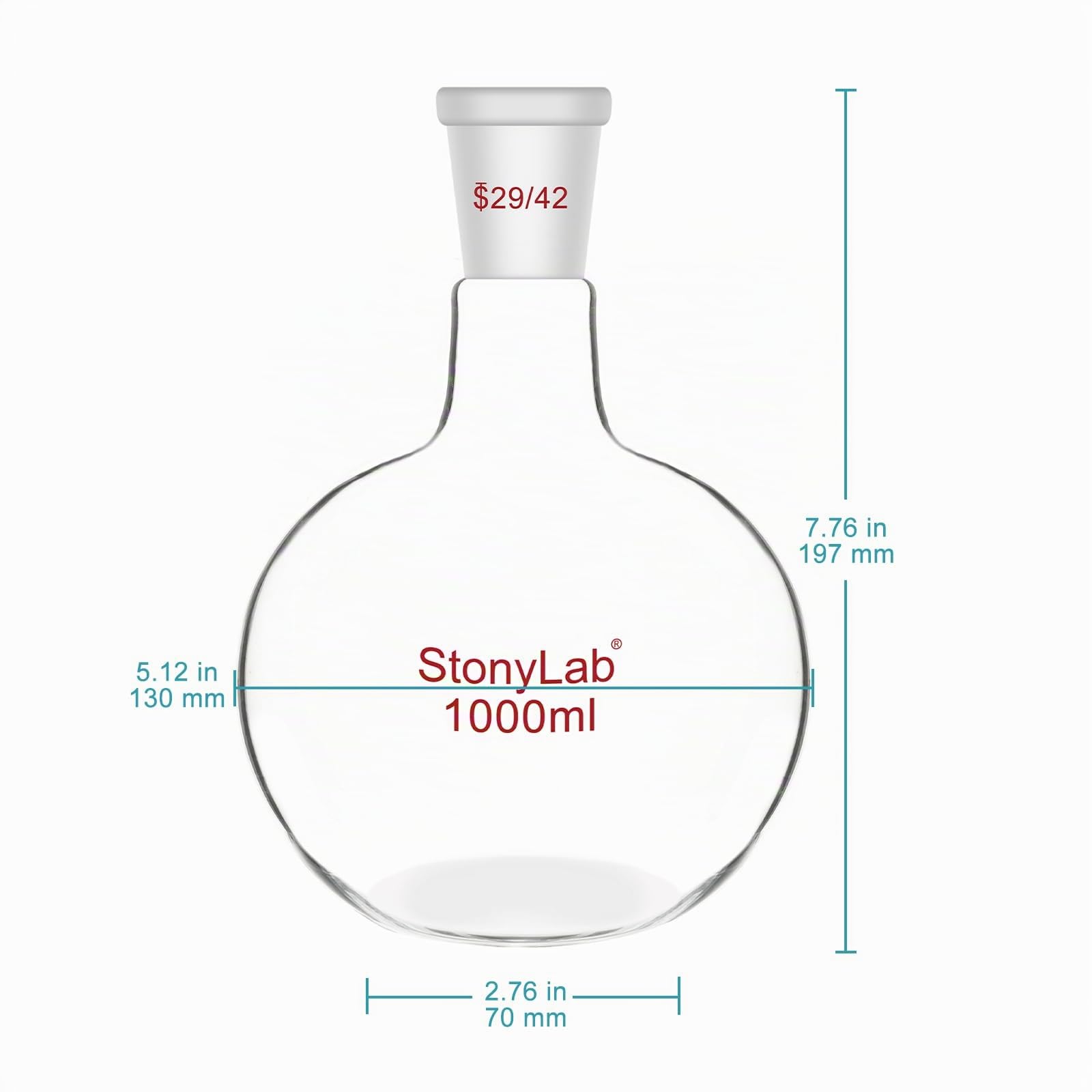 stonylab Borosilikatglas Soxhlet-Typ Extraktionsgerät, 60/45 Soxhlet Extraktor und Allihn Kondensator mit Zwei 1 L 29/42 Flachbodenkolben Laborextraktion Wesentliche