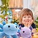 DYBFONO Axolotl Plush Toy, 10.8” Soft Cute Axolotl Stuffed Cotton Plush Pillow Kawaii Salamander Animal for Boys Girls Kids Gift (Blue)