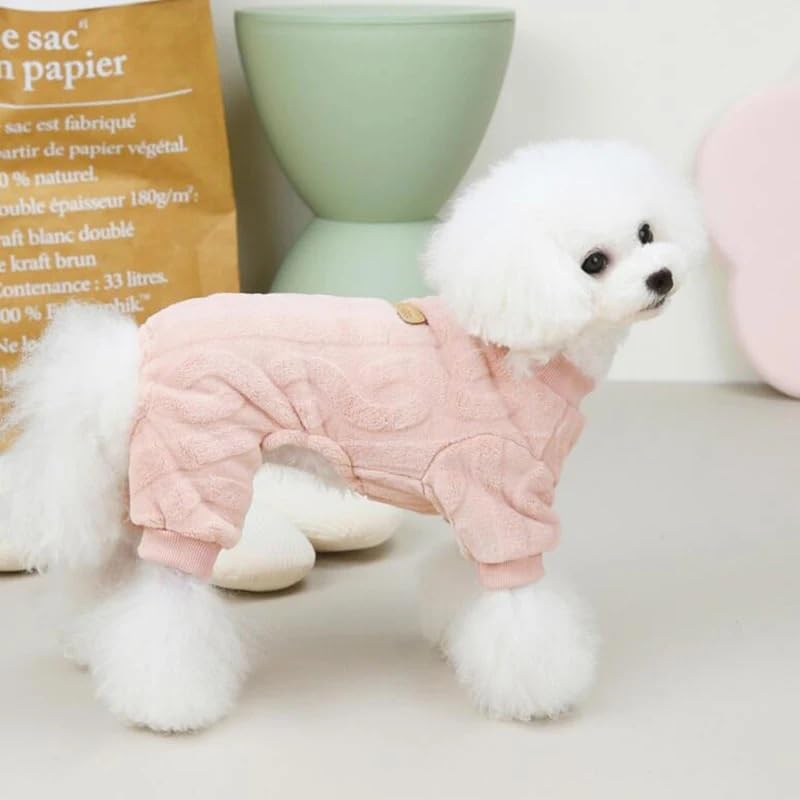 Hundepullover Warmer Hundeoverall-Pyjama for kleine und mittelgroße Hunde(Blue,M)
