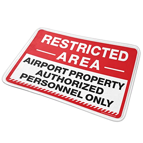 Tapis de porte d'entrée extérieur Dsoluuing style aéroport et zone réglementée - 6