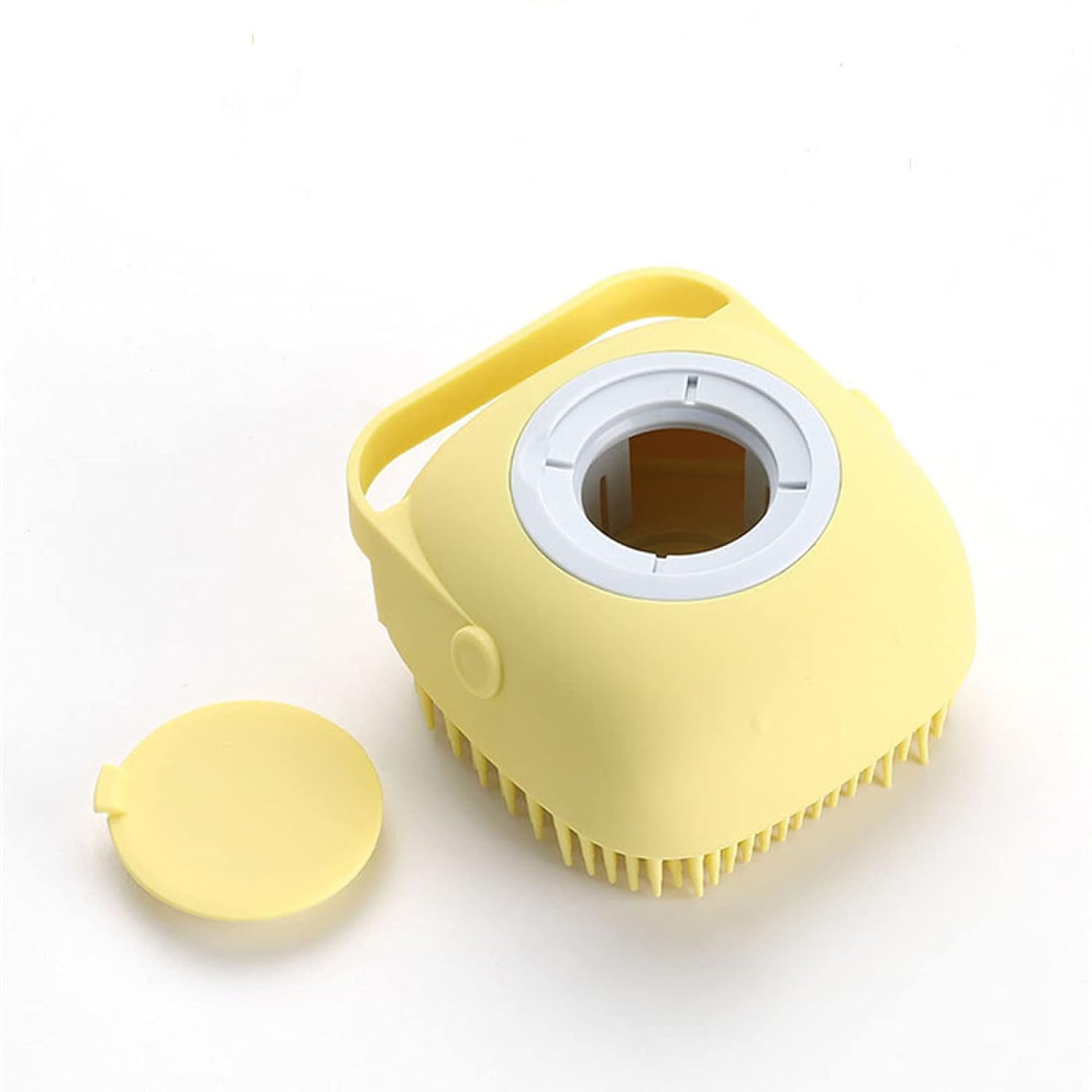 Kuber Industries Dog Brush With Shampoo Container|Cat & Dog Bath Brush For Bathing|Exfoliating|Scrubbing|PT230Y|Yellow (B0CJ5FT3L2) Amazon Price History, Amazon Price Tracker