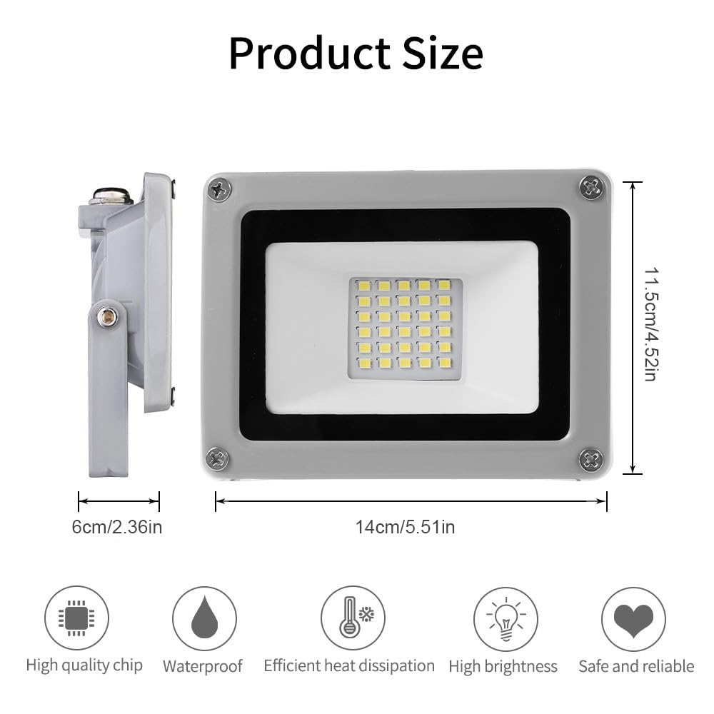 Etrogo 30W Faretto Led da Esterno con Sensore di Movimento y Telecomando 42 Leds 6000K Bianco Freddo 3000Lm Dimmerabile IP66 Impermeabile Per Giardino Cortile Garage