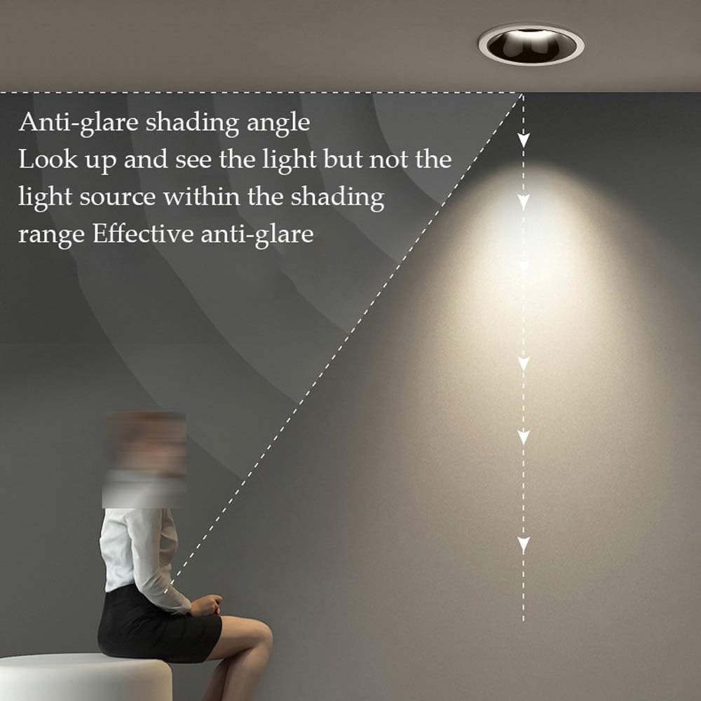 (10 Kit di Illuminazione A Incasso LED Moderni E Semplici Faretto A Incasso LED Retrofit Antiabbagliamento Kit di Faretto A Incasso LED per Soffitto per Soggiorno