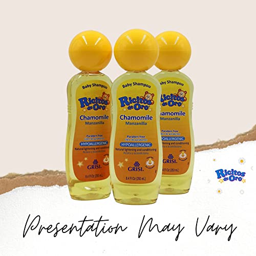 Ricitos De Oro Chamomile Manzanilla, Baby Shampoo, Hypoallergenic, 3 Pack, 8.4 Fl Oz Bottles #TOP1