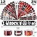 Cherisnowy 72PCS Rock and Roll Party Set 48PCS Temporary Tattoos 24PCS Slap Bracelets Music Themed Birthday Supplies, Baby Shower Gifts, Classroom Rewards & Party Decor for Kids Boys Girls