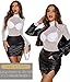 Avidlove Bodysuit for Women All White Party Outfits One Piece Bodysuit Lingerie Set Turtleneck Leotard Top Slim Romper
