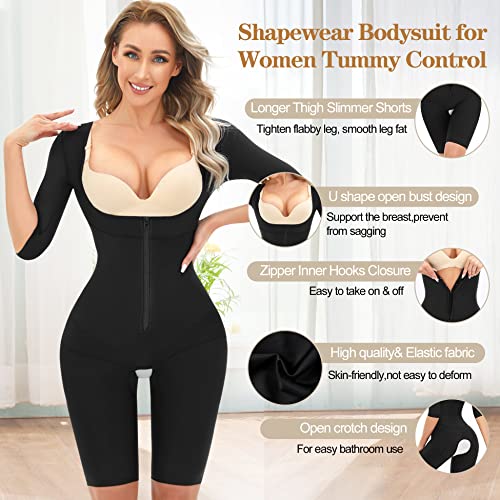 RDSIANE Shapewear for Women Tummy Control Fajas Colombianas Waist Trainer Bodysuits Butt Lifter Upper Arm Compression Shaper3