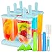 Gifort Popsicle, Moules pour Glaces 6 Fabricants de Popsicles, sans FDA ni BPA, avec Pinceau de Nettoyage et Entonnoir de Pliage, pour la préparation de Popsicles, Crèmes Glacées, Sorbets.