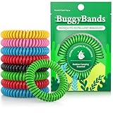BuggyBands 48 Pack Mosquito Repellent Bracelets for Adults & Kids, Individually Wrapped, DEET Free Natural and Waterproof Bands