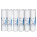 Lafiucy Sediment Water Filter Cartridge 10"x 2.5",5 Micron,6pack,10" x 2.5" Whole House Sediment Water Filter Replacement Cartridge Compatible with 10 inch RO Unit