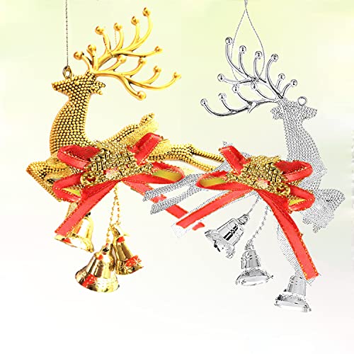 Adornos Arbol de Navidad, 2pcs Navidad Ciervos Colgante , Decoracion Arbol Navidad , decoración para Fiestas, Navidad Adornos Colgantes Cover