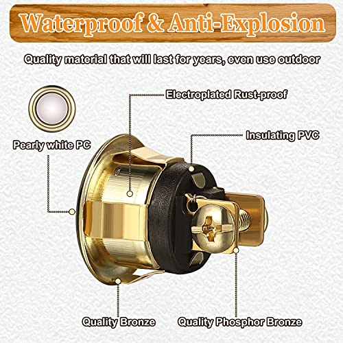 Heavy Duty Metal Doorbell Push Button, Antique Brass Bronze Wired Doorbell Button Led Lighted Up Doorbell For Home Front Door (Antique Brass) #TOP2