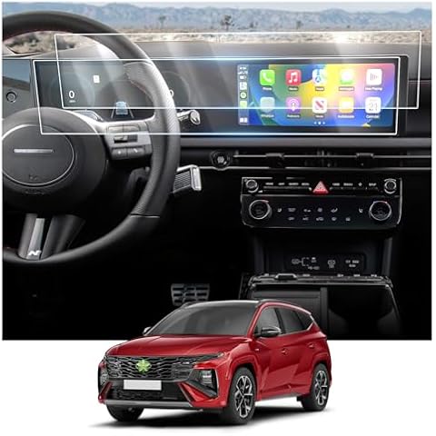 Ruiya 2025 Tucson Screen Protector for 2025 Hyundai Tucson 12.3-inch Touchscreen,for Hyundai Tucson 2025 Accessories 2PCS Plastic Nano Films Compatible with 2025 Hyundai Tucson/Santa Cruz Cover