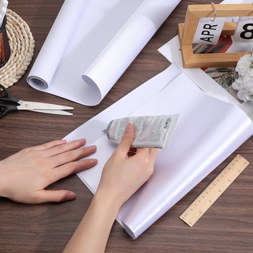 CRASPIRE 110 x 42cm Silk Cloth Book Cloth for Book Binding White Fabric Surface Paper Backed Bookcover Bookbinding Supplies Book Covering Protector for Books Album DIY Scrapbooking Archival Supplies - Image 3
