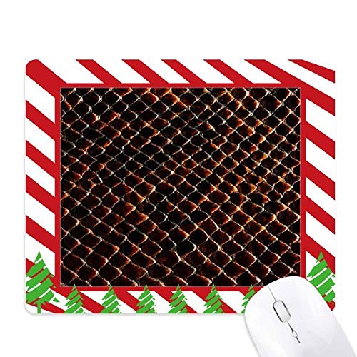 Tapis de souris peau de serpent noir foncé de qualité supérieure avec finitions durables