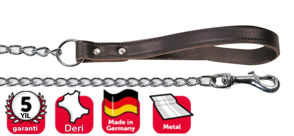 Karlie Deri Saplı Zincir Uzatma 100Cm-3Mm K.Rengi