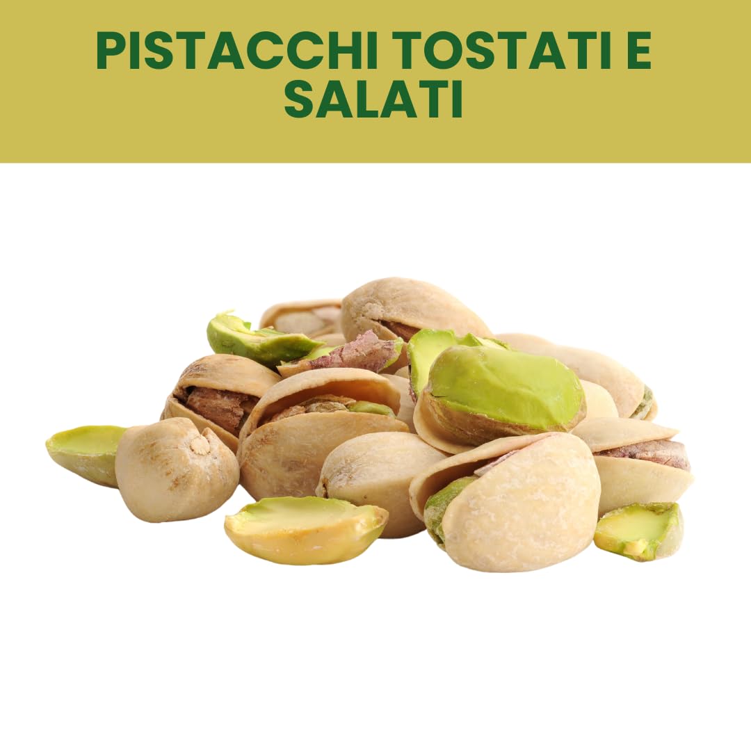 Alfano dal 1940 Pistacchi Salati Tostati 250g Frutta Secca Ricca di Fibre e Magnesio, Fonte di Potassio Ideale come Snack Aperitivo (16 Pezzi)