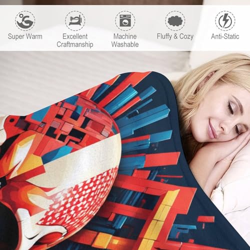 Couverture de canapé crâne en flannel pour chasser le froid - 4