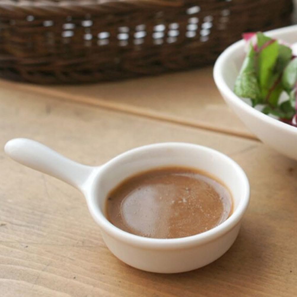 LIFKOME Juego de 5 cuencos de cerámica para salsa de soja, aderezo para ensalada, jengibre, ajo, aceite de chile y aperitivos para el hogar, restaurante y hotel