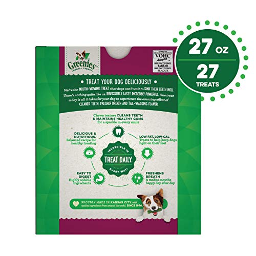 Greenies-Weight-Management-Regular-Natural-Dog-Dental-Care-Chews-Weight-Control-Dog-Treats-27-oz-Pack-27-Treats Greenies Weight Management Regular Natural Dog Dental Care Chews Weight Control Dog Treats 27 oz Pack 27 Treats