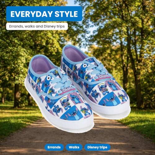 Disney Ladies Lilo and Stitch Shoes - Ladies Classic Lilo and Stitch Lace Up Canvas Sneakers Lilo and Stitch Canvas Lace up Sneakers (Blue, 11) - image 7