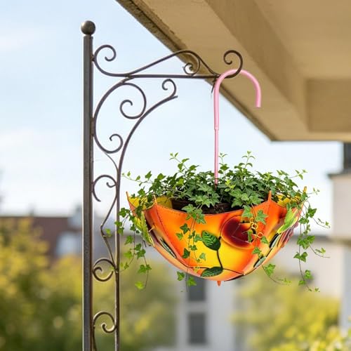 Pot de fleurs mural parapluie inversé rétro extérieur et balcon - 8