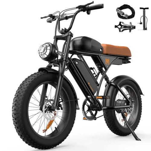 CYCROWN Electric Bike for Adults,Peak 1000W/1500W Motor,20/28MPH 55-150Mile ebikes for Adults with 10.4AH/13AH/26AH Battery,20" Fat Tire Electric Dirt Bike Commuting Off Road Ebike, UL2849 B