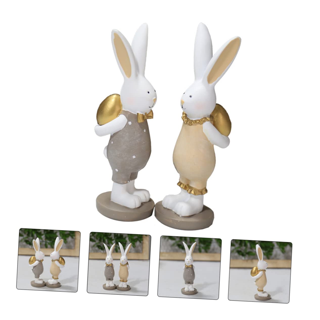 ABOOFAN 2 Set Decorazione Pasquale Di Pasqua Statuina Coniglietto Pasquale Decorazioni Di Compleanno Pulcini Pasquali Coop Figurina Divertente Maiale Pulcino Resina 2 Pezzi * 2