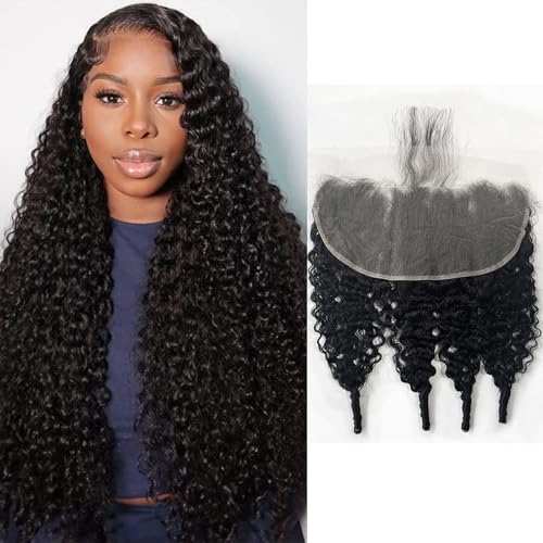 13x6 Frontal Human Hair Burmese Curly HD Transparent Lace Ear