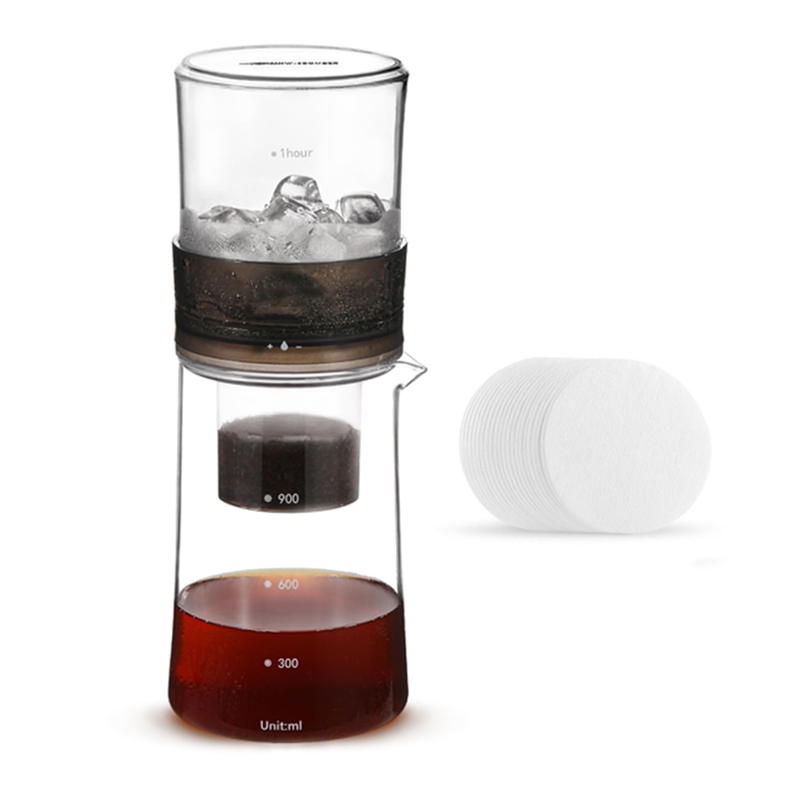 Genérico Ice Drip Coffee Maker, Drip Cold Brew Coffee Maker Machine,