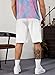 JMIERR Mens Cotton Sweat Shorts with Pockets Workout Lounge Jogger Athletic Shorts 7 inch Inseam Workout Shorts Men, US40(2XL), A White