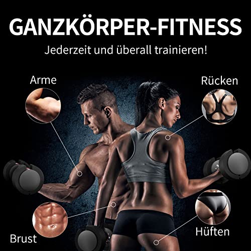 12kg/18kg/27kg Verstellbare Hanteln Einstellbare Platzsparende Hantel, Hanteln Verstellbar mit rutschfestem Griff, Gut für Zuhause, Büro, Fitnessstudio, Körpertraining – Bild 6