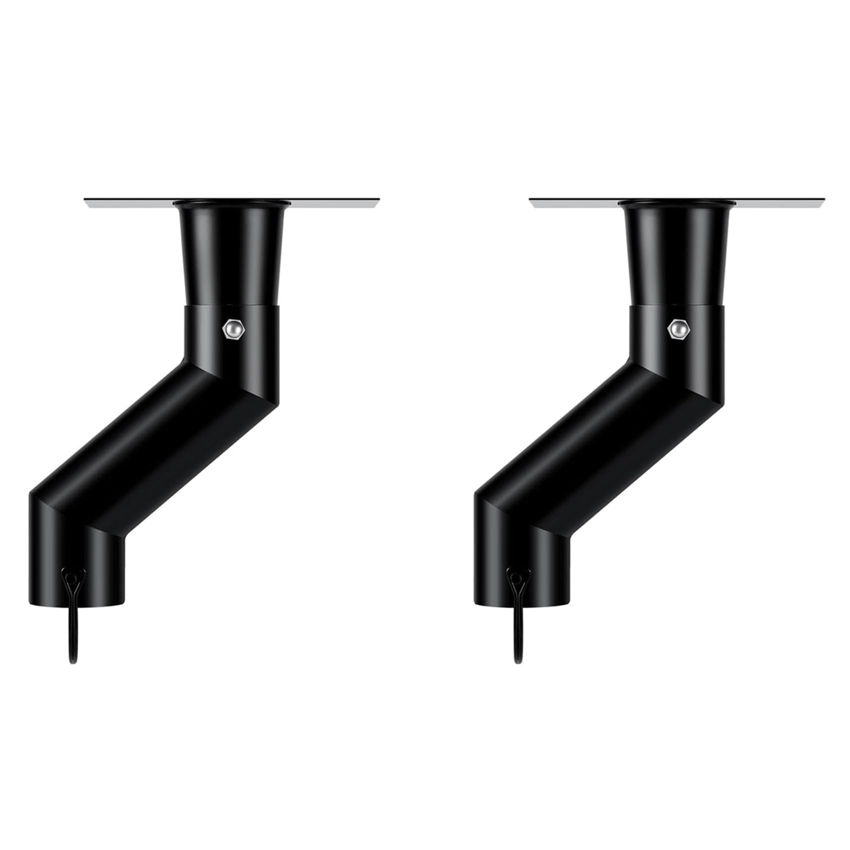 Jnchdghwa Black 2X Rain Chain Gutter Adapter Installation Suit For Gutter Downspout Outlet