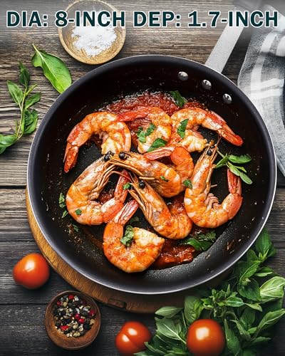 Cooks Standard 02640 Nonstick Frying Pan 8-Inch, Heavy Duty Skillet Pan, Professional Aluminum Omelette Pan ,Metalic thumb #1