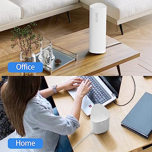 Image of Wireless Charger Compatible with Sonos Roam Gen 2nd /1st, Magnetic Charging Base, Power up Charging Dock for Portable Bluetooth Speaker for Sonos Roam SL(White)