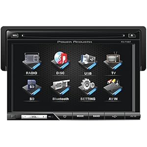 Power Acoustik PD-710B Single-DIN Multimedia Source with Detachable 7-Inch Oversize LCD Touchscreen including Bluetooth 2.0