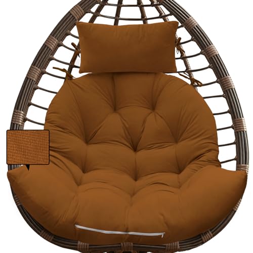 Bextile Hanging Chair Cushion，Thicken Egg Chair Cushion, Hanging Basket seat Cushion, with Headrest (G)