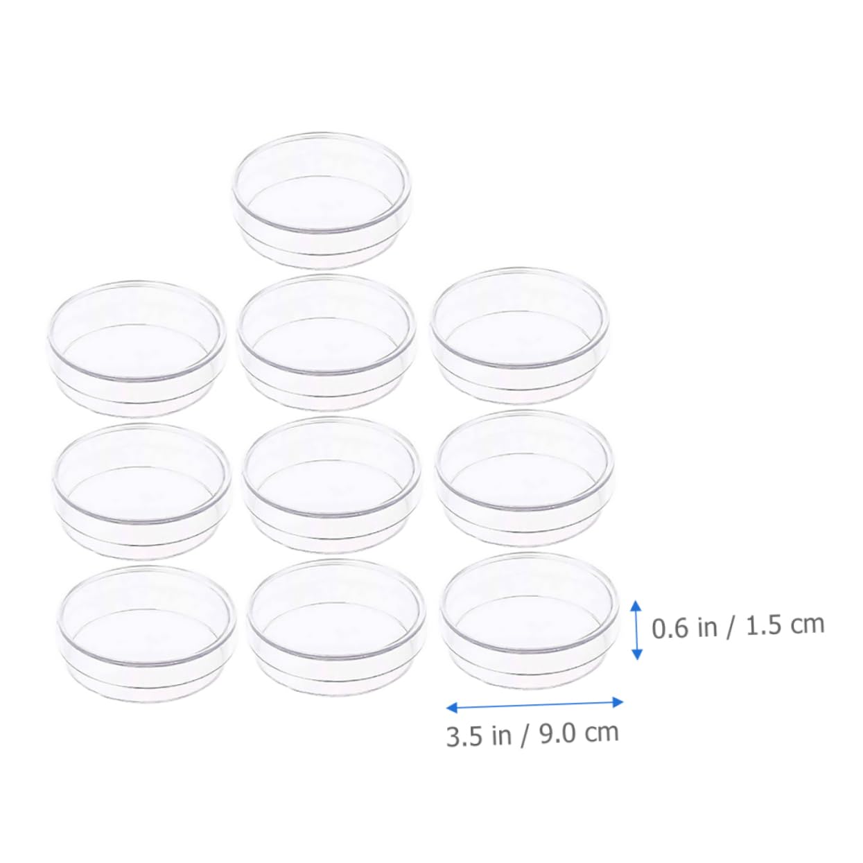 VILLFUL 10pcs Petri Dishes Plastic Petri Dish Plastic Laboratory Petri Dish Laboratory Petri Plates