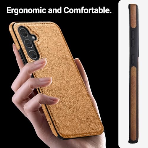 Image of MOBILOVE PU Leather Flexible Back Case Cover for | Samsung Galaxy S24 Plus 5G (Brown)