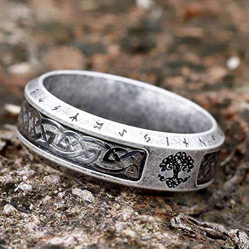 Men Norse Rings Stainless Steel Viking Jewelry Ring for Women3
