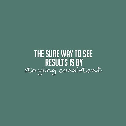 Miniatura 4 de Calcomanía de vinilo para pared, The Sure Way to See Results is by Standing Consistent, 8 x 25 pulgadas, calcomanía positiva de estilo de vida