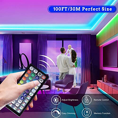 Leeleberd 80ft Led Strip Lights (2 Rolls of 40ft) Bluetooth Smart App