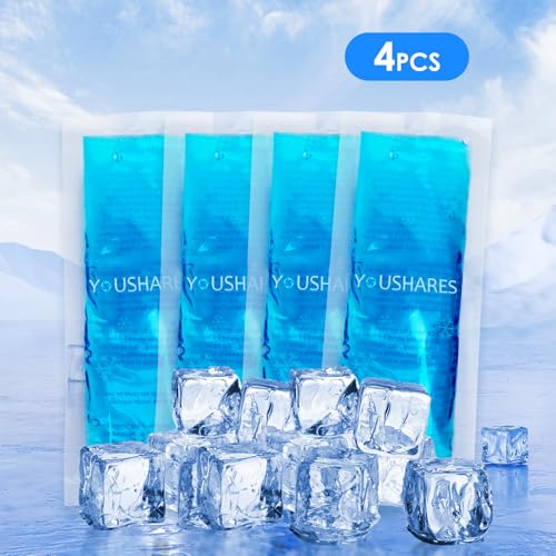 Image of YOUSHARES Ice Packs for Insulin Cooler Travel Case - Reusable Ice Pack for Diabetic Travel Case, Mini Gel Ice Packs Suitable for Most Insulated Medication Travel Bag（4 TSA Approved Ice Packs ）, Small