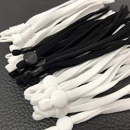 Oryougo 100 Pieces Sewing Elastic Band Cord With Adjustable Buckle Stretchy Mask Earloop Lanyard Earmuff Rope Diy Mask Making Supplies #TOP7